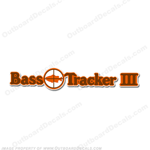 Bass Tracker III Target Boat Decal - 1970s 70, 70s, 3,INCR10Aug2021