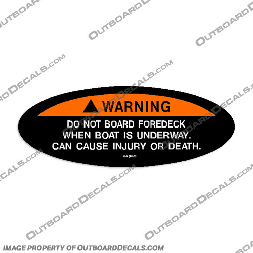 Warning Decal - Do Not Board Foredeck  warning, caution, label, logo, sticker, decal, do, not, foredeck
