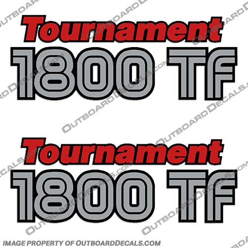 Bass Tracker "Tournament 1800 TF" Decals (Set of 2) Bass, tracker, fish, the, finest, boat, boats, logo, lettering, decal, sticker, 1800, TF, 1800TF, 1800 TF, tournament