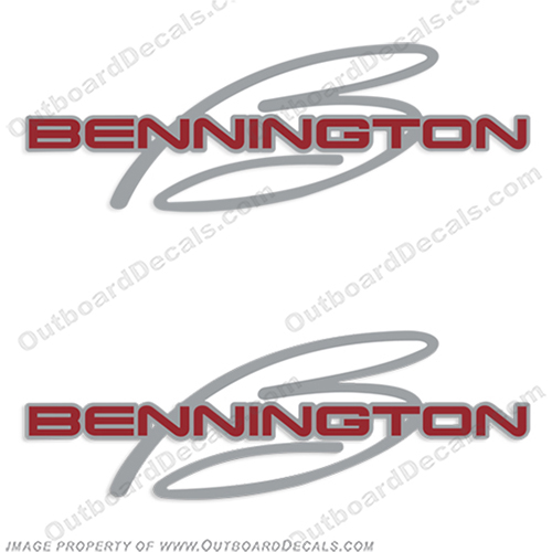 Bennington Boat Logo Decals (Set of 2) - 2 Color INCR10Aug2021