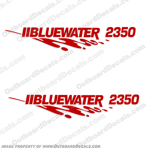 Bluewater 2350 Boat Console Decals - Any Color! boat, decals, bluewater, 2350, console, stickers, decals, any, color, boats, blue, water, decal, sticker