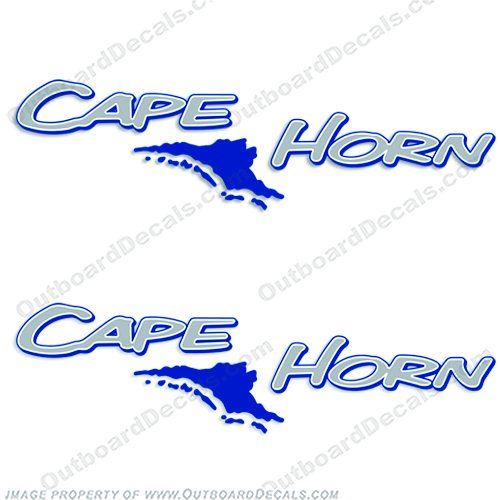 Cape Horn Boat Decals (Set of 2) - Style 1 capehorn, cape-horn, INCR10Aug2021