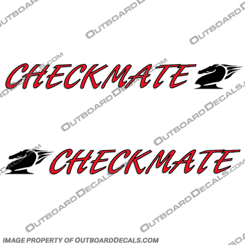 Checkmate Powerboat Boat Decals - 2 Color! - Style 2