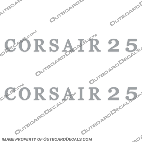 Chris Craft Corsair 25 Boat Decals - Any Color!  chris, craft, corsair, cors, air, 25, boat, logo, decal, decals, stickers, any, color, set, of, 2 
