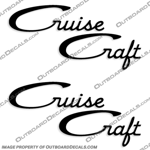 Cruise Craft Boat Logo Decals - Any Color! (Set of 2) cruse, cruise, craft, boat, logo, decal, decals, stickers, any, color, set, of, 2, logos, outboard, motor, engine, 
