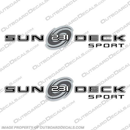 Sun Deck Sport 231 Hurricane Godfrey Marine Boat Logo Decals Sun, Deck, Sport, 231, Hurricane, Godfrey, Marine, Boat, Logo, Decal, Decals,