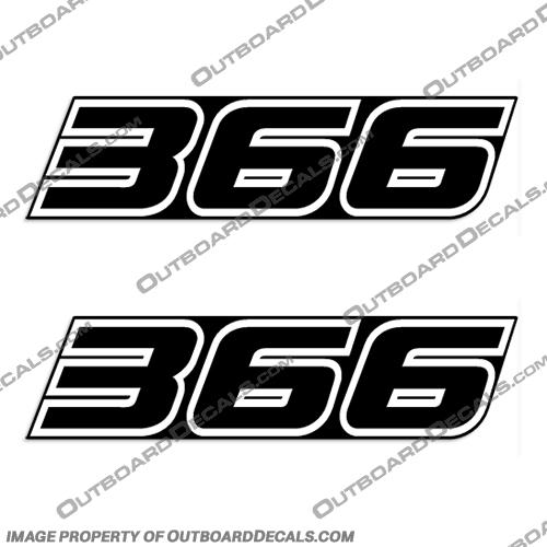 Javelin 366 Boat Decals (Set of 2) 366, javelin, boat, hull, decal, decals, sticker, kit, set, stickers