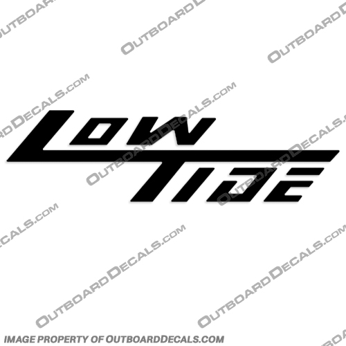 Low Tide Boat Decal - Any Color!  low, tide, boat, decal, decals, any, color, logo, engine, single, 