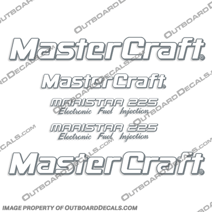 MasterCraft Maristar 225 Electronic Fuel injection Boat Decals - 2 Color!  boat, decals, prostar, pro, star, mastercraft, outboard, stickers, maristar, mari, star, efi, 