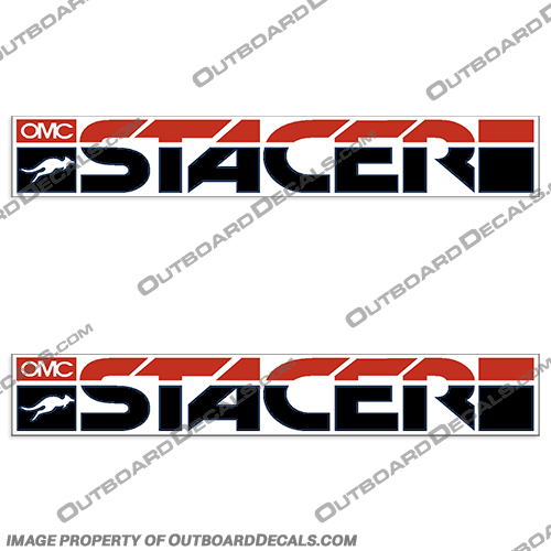 OMC Stacer Dinghy Boat Decals OMC, Stacer, Dinghy, Boat, Decal, Decals, Set, of, two, 2,