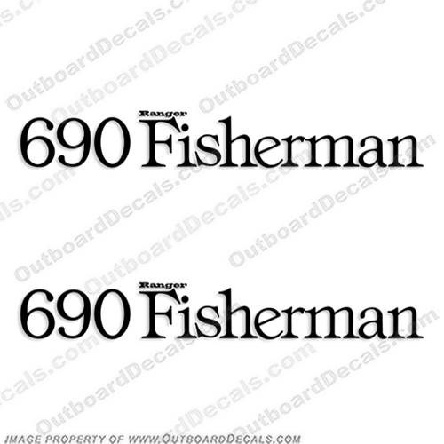 Ranger 690 Fisherman Decals (Set of 2) - Any Color! boat, decals, ranger, 690, fisherman, 1994, stickers, decal, kit