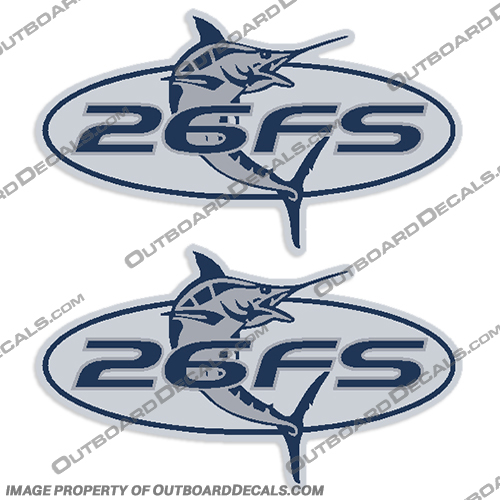 Regulator 26FS Boat Decal Kit - (Set of 2) Regulator, 26, 26FS, Boat, Decal, Kit, Decals, set, of, 2, two, hull