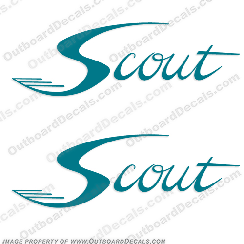 Scout Boat Logo Decals - Any Color! boat, decals, scout, teal, hull, stickers, any, color