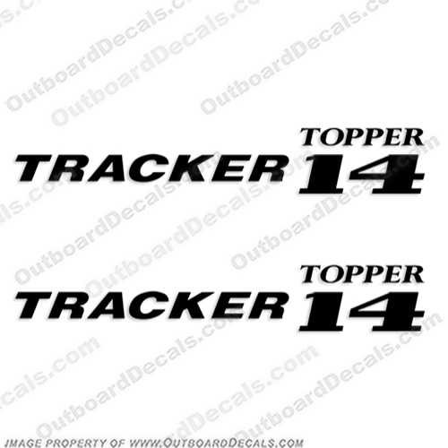 Tracker Topper 14 Boat Decals - Any Color!  boat, decals, stickers, decal, tracker, boats, topper, 12, 14, 18, 