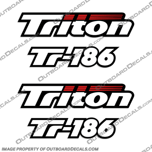 Triton Tr-186 Boat Logo Decal (Set of 2)  boat_decals_triton_tr-186_hull_stickers