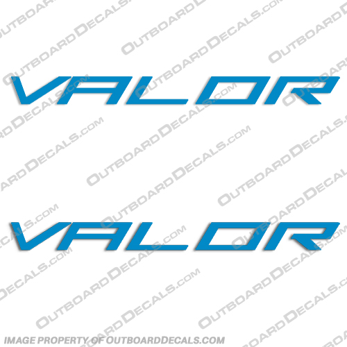 Valor Boats Logo Decal (Set of 2) Single Color Decals  Valor, Boat, Boats, Logo, decal, decals, Set of 2, Any, Color, Any Color
