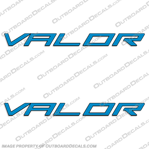 Valor Boats Logo Decals (Set of 2) Two Color Valor, Boats, logo, Boat, Decal, Decals, Any Color, Any, Color, 2 color, two, decals,