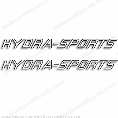 Pair of Hydra Sports BOAT HULL GRAPHICS SKI DECALS STICKER 3 COLOR Sport 1007700