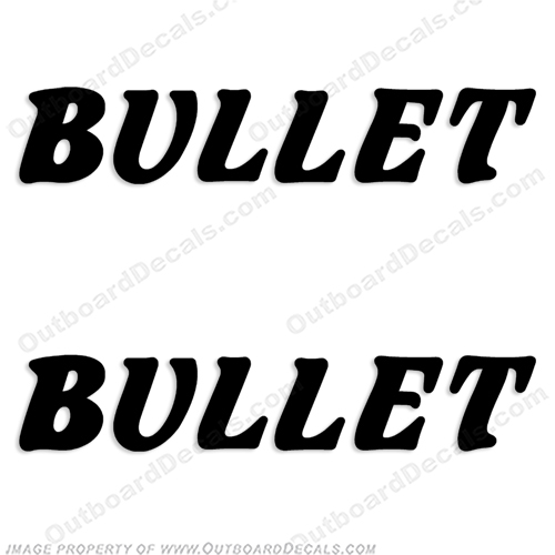 Bullet Boat Manufacturer Decals (Set of 2) - Any Color! INCR10Aug2021
