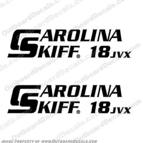 Carolina Skiff Boat Decal 18 JVX - (Black/Silver)  18-JVX, 18JVX, JVX18, 18, jvx, carolina, skiff, INCR10Aug2021