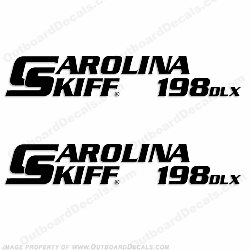Carolina Skiff 198 DLX Boat Decals - (Set of 2) Any Color! INCR10Aug2021