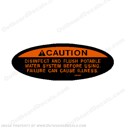 Caution Decal - Potable Water  INCR10Aug2021