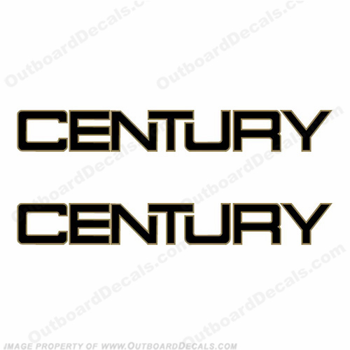 Century Boats Logo Decals - 2 Color! INCR10Aug2021