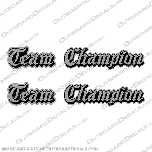 Team Champion Boat Logo Decals 1990+ 90s Style (Set of 2) 90s, champion, logo, decal, 1991, 1990, 90, 1992, 1993, 1994, 1995, 1996, Team, 