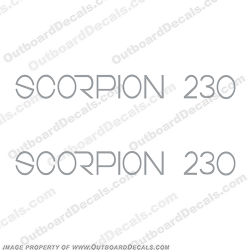 Chris Craft Boats Scorpion 230 Ltd Decals (set of 2)  boat, logo, decal, chris, craft, scorpion, 230, ltd, boat, lettering, decal, sticker, kit, set, INCR10Aug2021