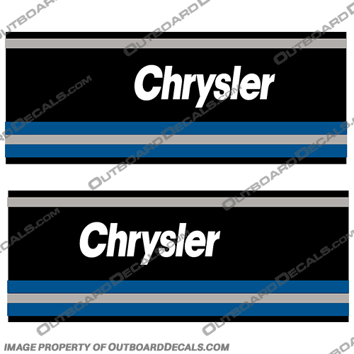 Chrysler 75hp Outboard Motor Decal Kit 1980s 1982 chrysler, decals, 75, 75hp, 75 hp, elctronic, ignition, decal, kit, set, red, 1980s, 1981, 1982, boat, outboard, engine, cover, blue