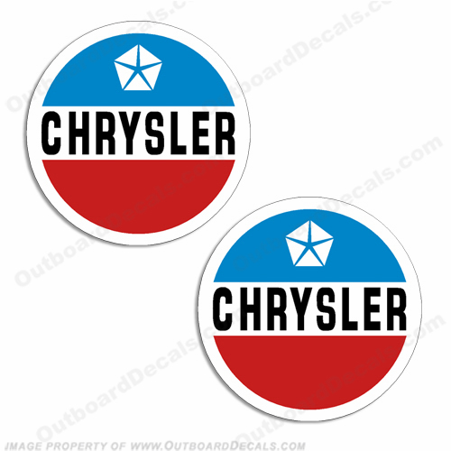Chrysler Logo Emblem Boat Decals (Set of 2) INCR10Aug2021