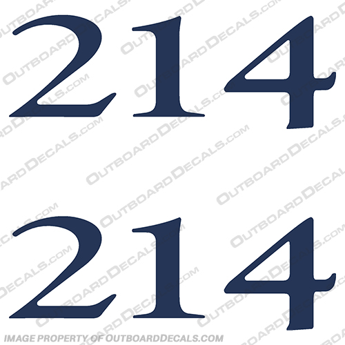 Cobia Boats "214" Decals (Set of 2) - Any Color! Cobia, boat, boats, 214, "214", decal, decals, set, of, 2, (set of 2), two, 1, Color, 1 Color, any,
