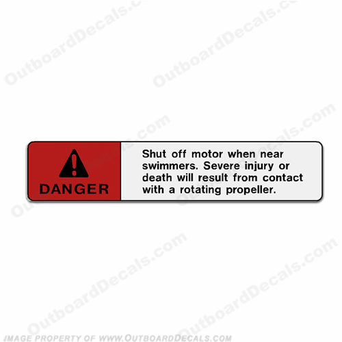 Warning Decal - Danger "Shut off motor..." INCR10Aug2021