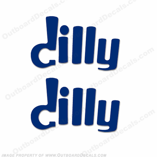 Dilly Boat Trailer Decals (Set of 2) - Any Color! INCR10Aug2021