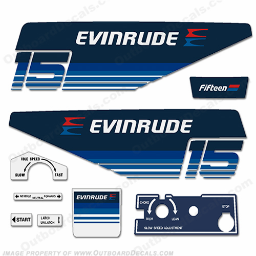 Evinrude 1979 15hp Decal Kit INCR10Aug2021