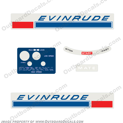 Evinrude 1968 1.5hp 1802S Decal Kit  68, 68, 68, 1.5, 15hp, 1, 5, 1 1/2, 1802, 1802s, 1802 s, INCR10Aug2021