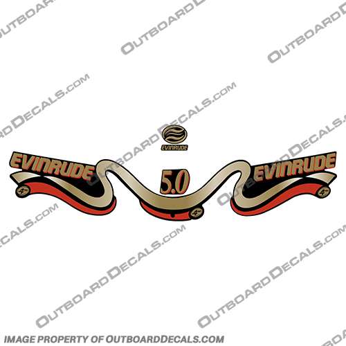 Evinrude 5hp Ficht Ram Decals 8, four, stroke, fourstroke, 4stroke, 4 stroke, 8.0, 8 hp, 5, 5hp