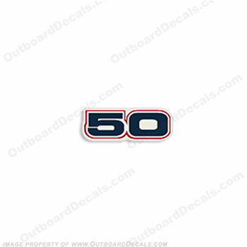 Evinrude Single "50" E-Tec Decal - White Cowl INCR10Aug2021