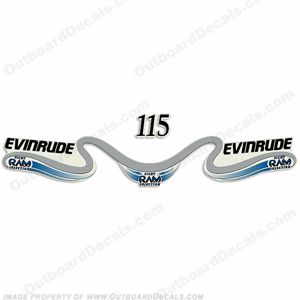 Evinrude 115 Decal Kit - Blue INCR10Aug2021