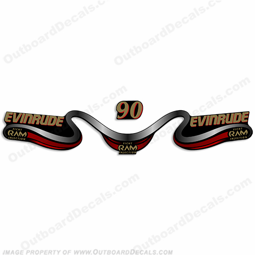 Evinrude 115 Decal Kit - Red INCR10Aug2021