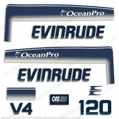 Evinrude 1993 - 1998 120hp OceanPro Decals ocean, pro, ocean pro, ocean-pro, INCR10Aug2021