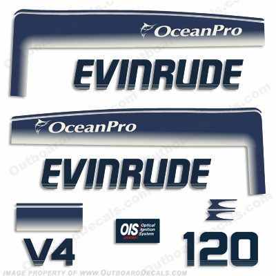 Evinrude 115hp Bombardier Outboard Decal Kit – 2002-2006, OEM Style, Made In USA