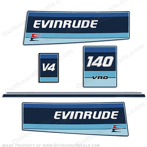 Evinrude 1985 140hp Decal Kit 