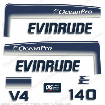 Evinrude 1993 - 1998 140hp OceanPro Decals ocean, pro, ocean pro, ocean-pro, INCR10Aug2021
