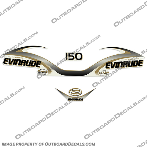 Evinrude 150hp V6 Ficht Ram Decal Kit - 2001 evinrude, 150, ficht, ram, injection, decal, kit, decals, stickers, logos, outboard, motor, boat, engine, cover, 2001, 1990s, 2000s, 2001, V6, v6