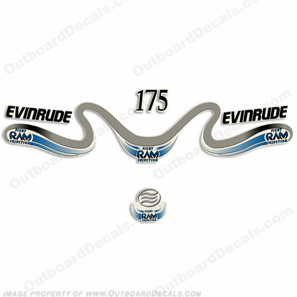 Evinrude 175hp Ficht Ram Decals - 2000 INCR10Aug2021