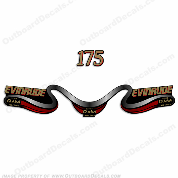 Evinrude 175 Decal Kit - Red INCR10Aug2021
