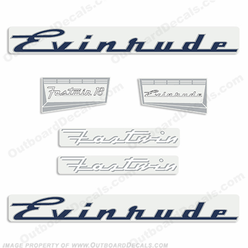 Evinrude 1957 18hp Decal Kit INCR10Aug2021