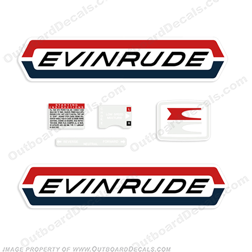 Evinrude 1970 18hp Decal Kit  18, 70s, 70, 70s, hp,INCR10Aug2021