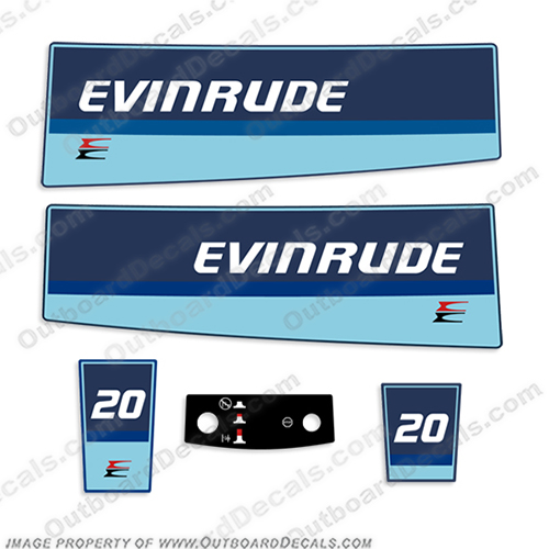 Evinrude 20hp Outboard Engine Decal Kit 1984-1985 INCR10Aug2021